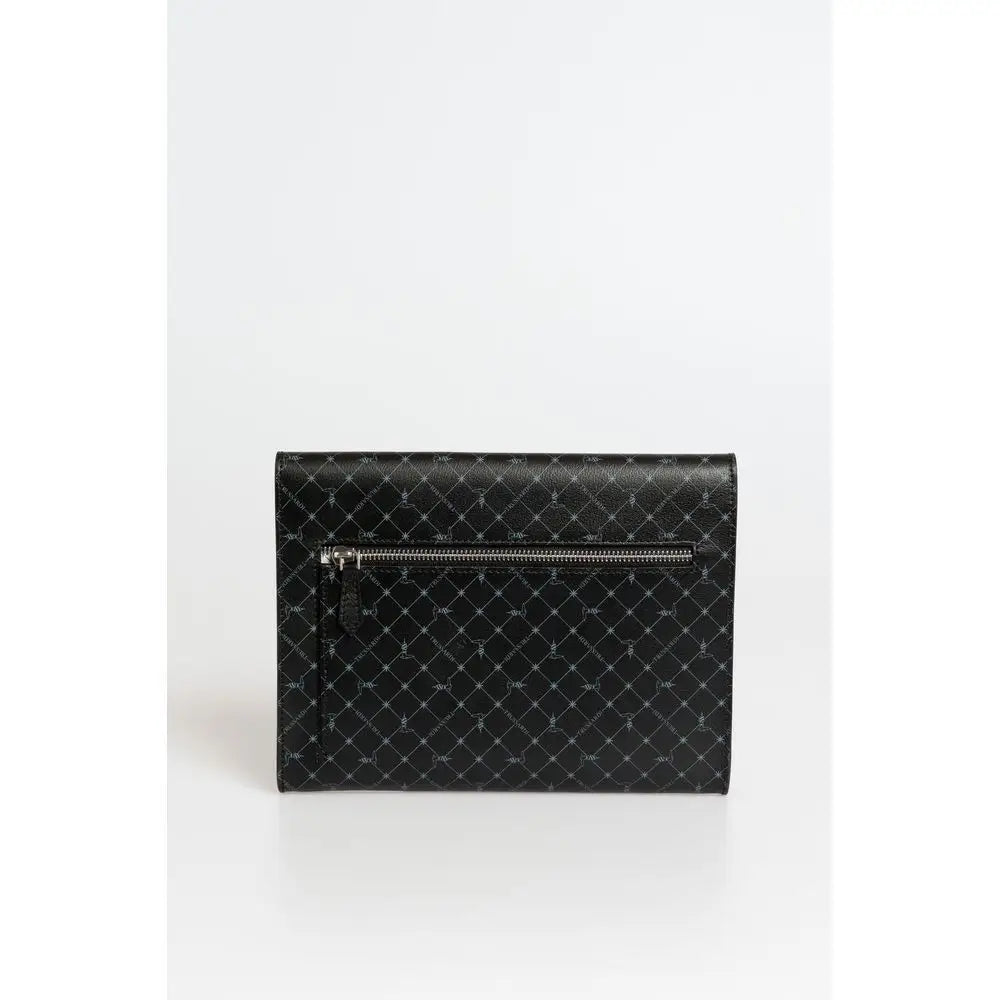Trussardi Black Polyester Men Clutch