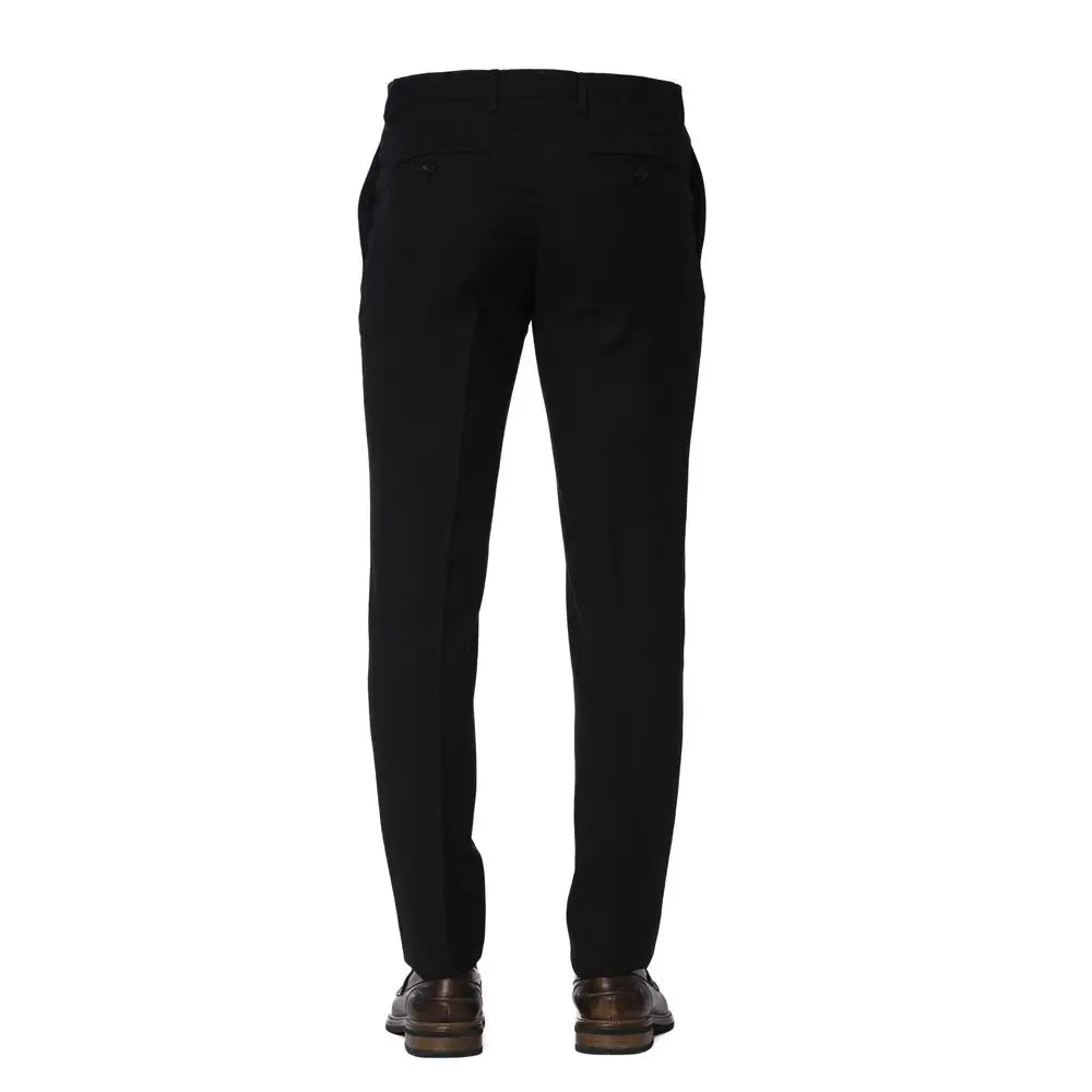 Trussardi Black Wool Men Trouser - Bukser