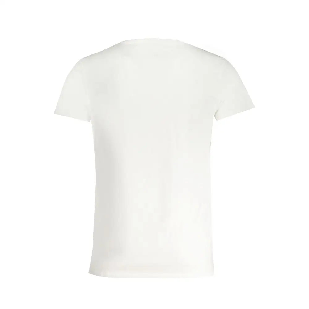 Trussardi white cotton t-shirt med rund hals og korte ærmer
