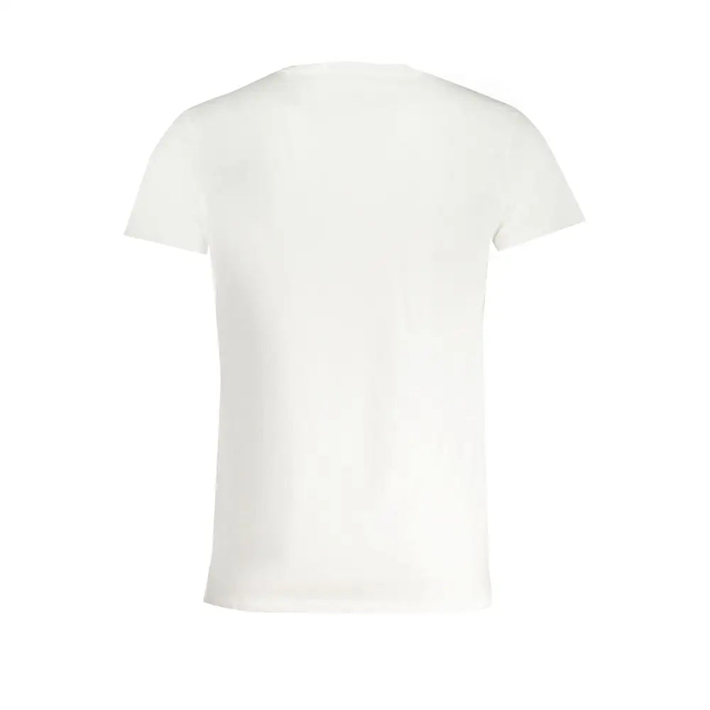 Trussardi white cotton t-shirt med rund hals og korte ærmer