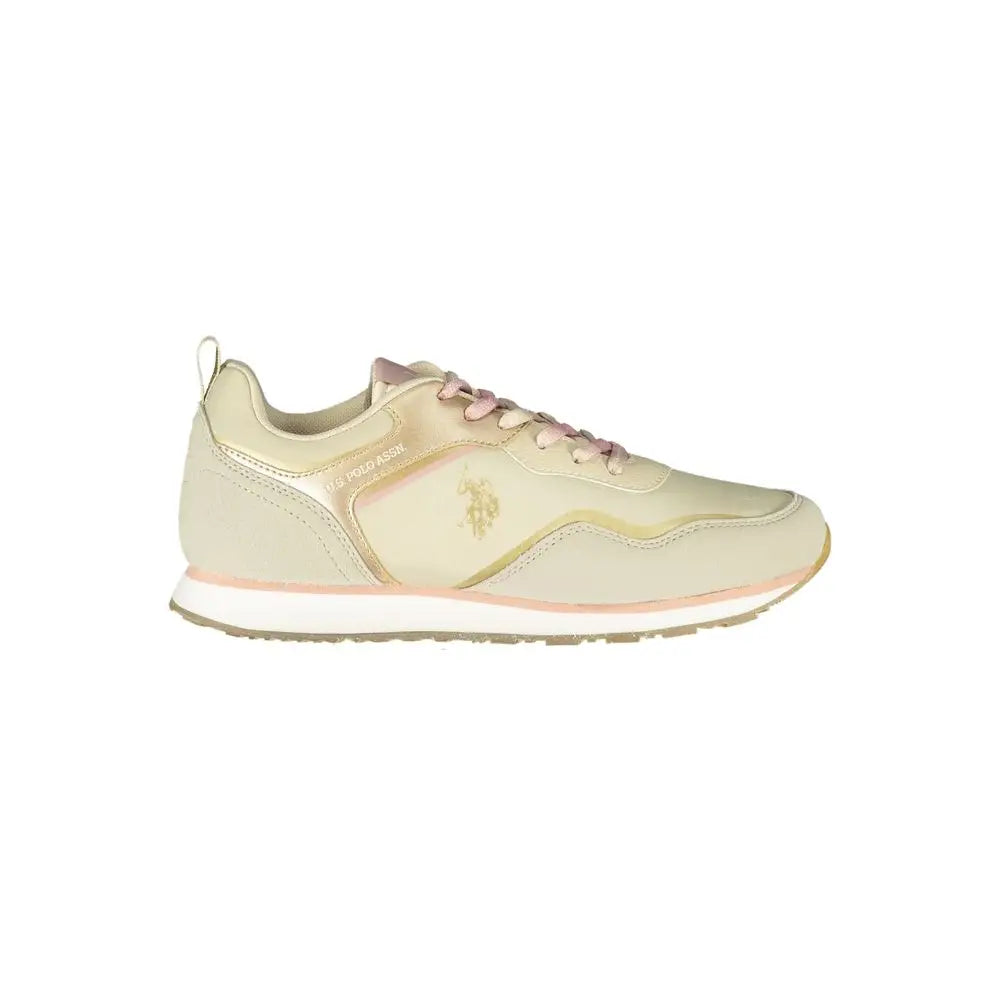 U.S. POLO ASSN. Beige Polyester Sneakers - 35 - Sneakers
