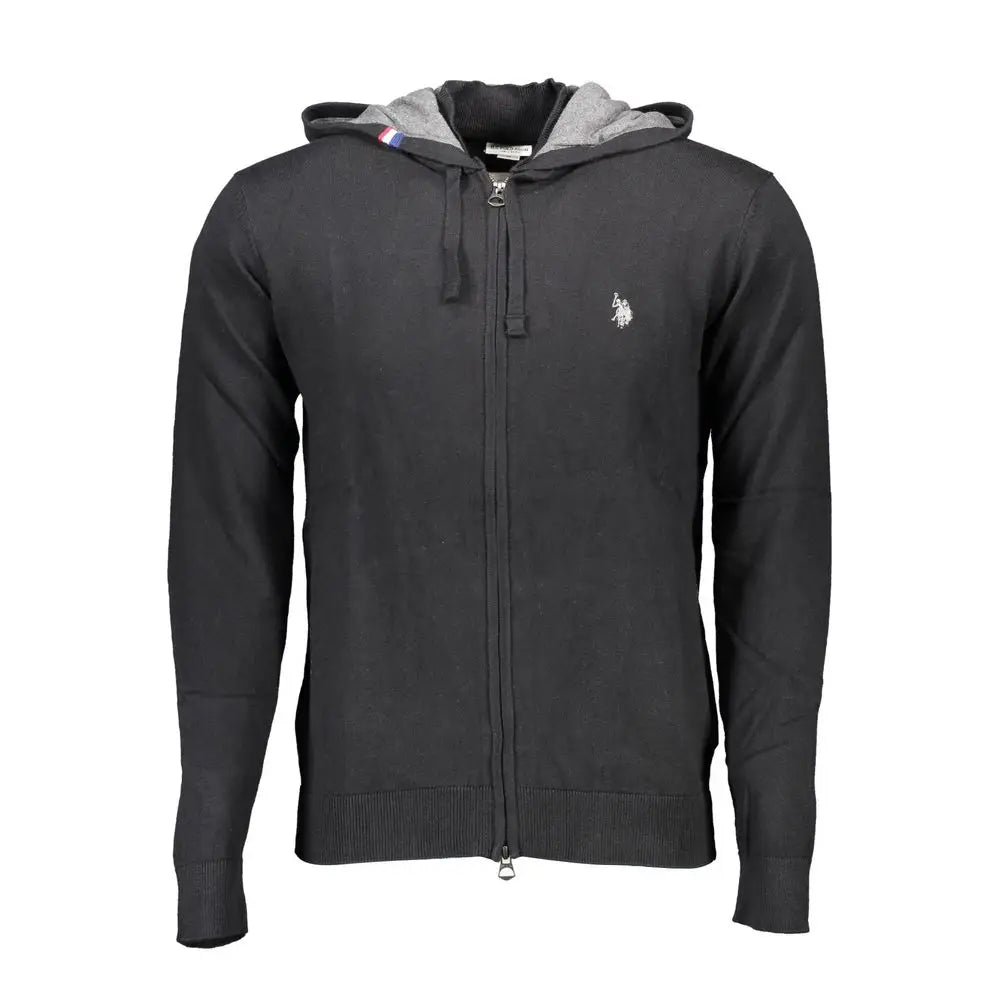 U.S. POLO ASSN. Black Cotton Mens Cardigan - Sweaters
