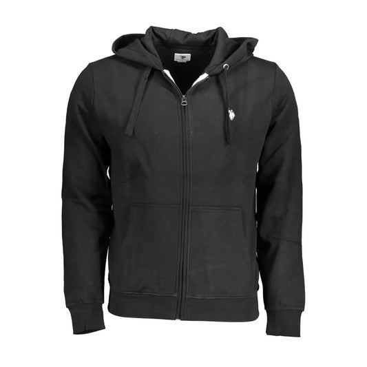Sort U.S. POLO ASSN. sort sort black cotton men’s hoodie med Black u.s. på ryggen