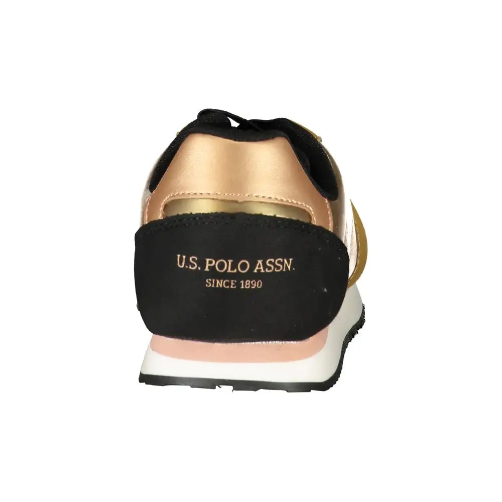 U.S. POLO ASSN. Gold Polyester Sneakers - 35 - Sneakers