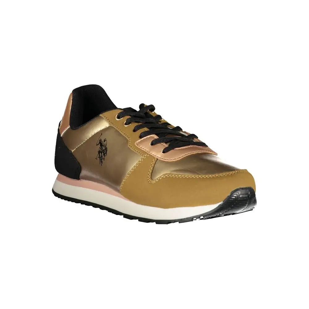 U.S. POLO ASSN. Gold Polyester Sneakers - 35 - Sneakers