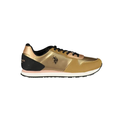 U.S. POLO ASSN. Gold Polyester Sneakers - 35 - Sneakers