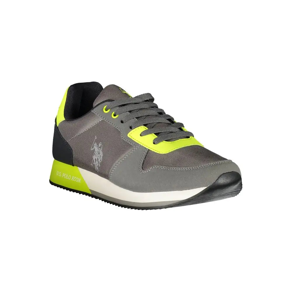 U.S. POLO ASSN. Gray Polyester Men Sneakers - 44 - Sneakers