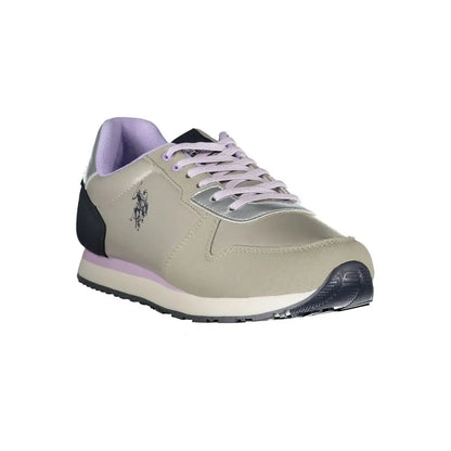 U.S. POLO ASSN. Silver Polyester Sneakers - 35 - Sneakers