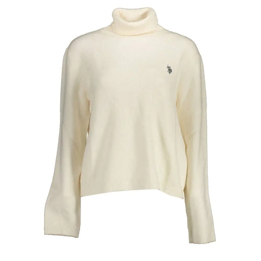 U.S. POLO ASSN. White Acrylic Women Sweater - XL