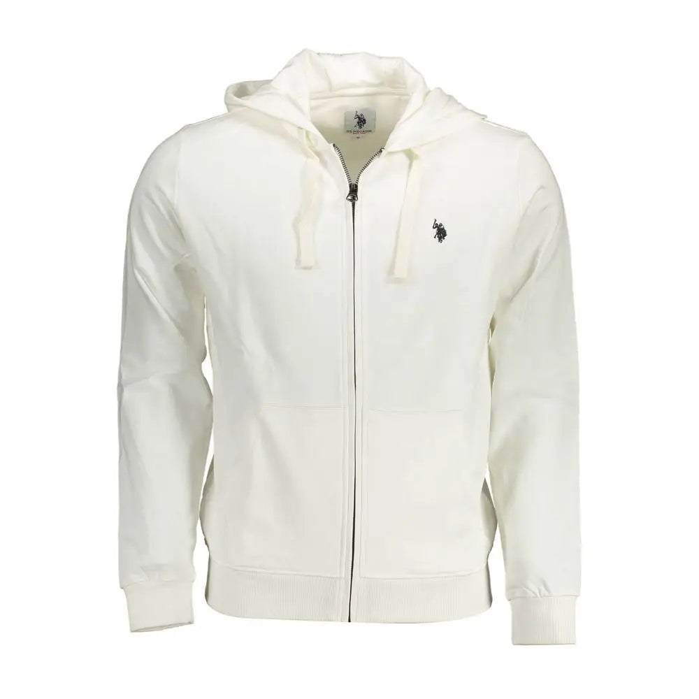 U.S. Polo Assn. hvid bomuld herresweater med cream-colored U.S