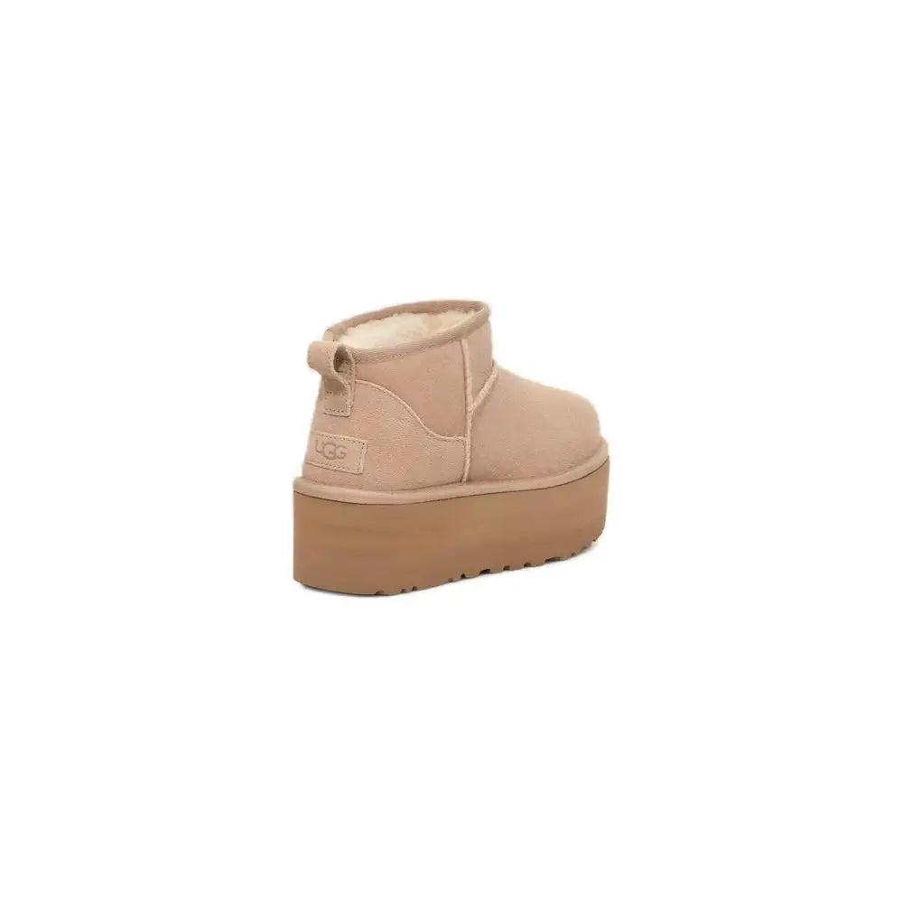 UGG Beige Suede Leather Ankle Boots - Ankelstøvler