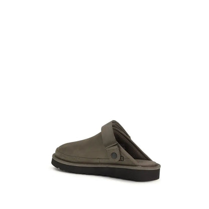Ugg brown calf olive green suede mule med brun farvet komfort