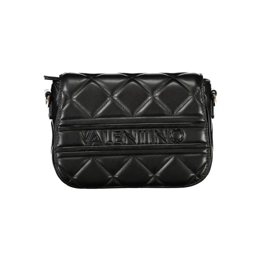 Sort valentino bags black polyethylene kvindetaske i sort quiltet læder med logo