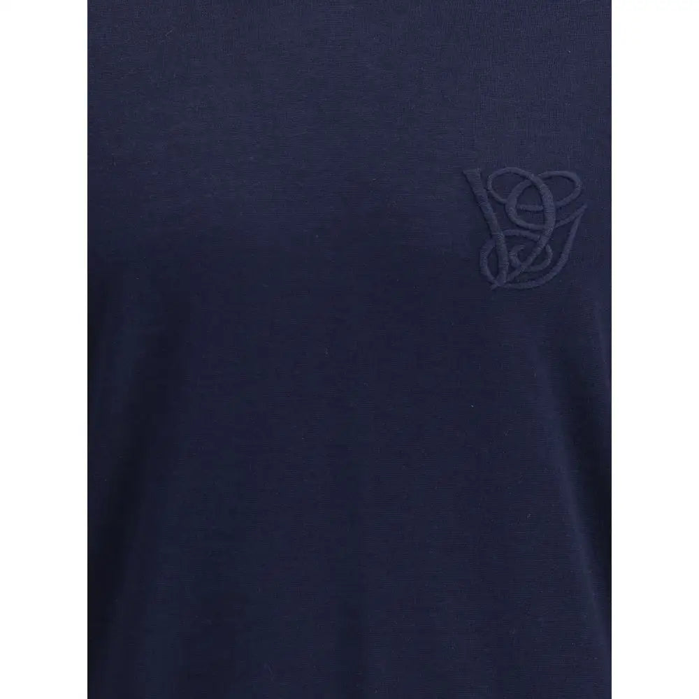 Valentino virgin wool turtleneck sweater med navy t-shirt