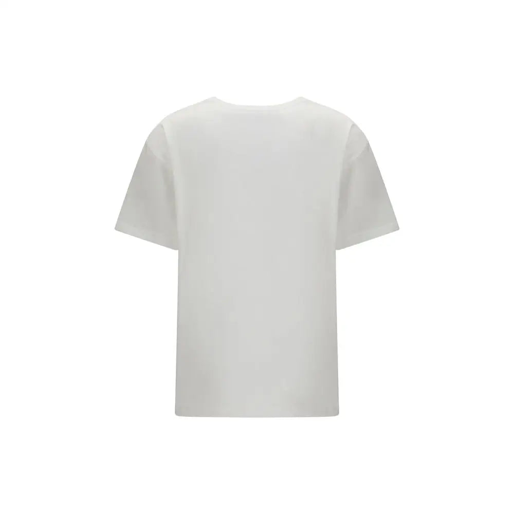 Valentino hvide bomuldst-shirt med minimalistisk design fra outlet mærkevarer