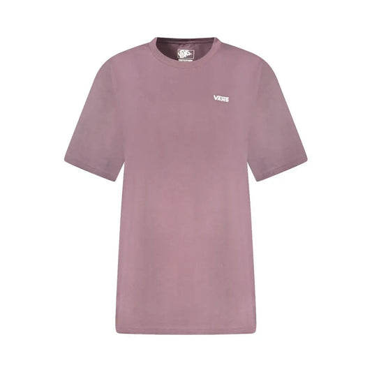Høj kvalitet vans purple cotton t-shirt i blød mauve