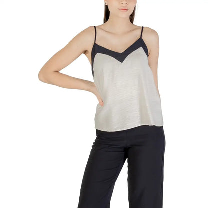 Vero Moda Cream Nylon Top