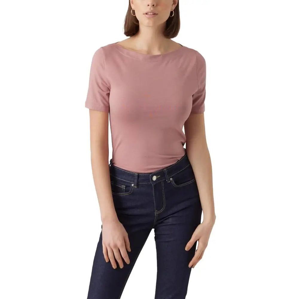 Vero Moda Pink Viscose T-Shirt