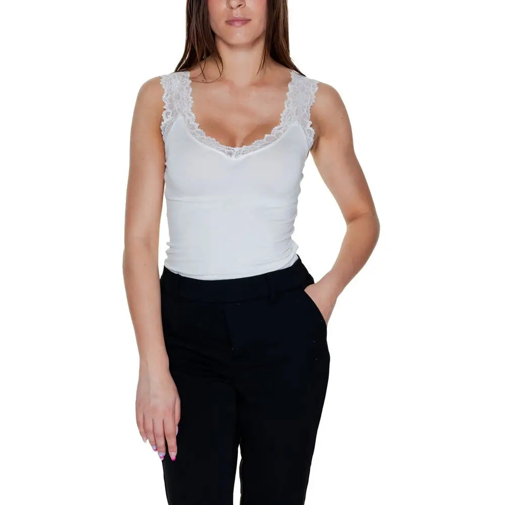 Vero Moda White Viscose Tank Top