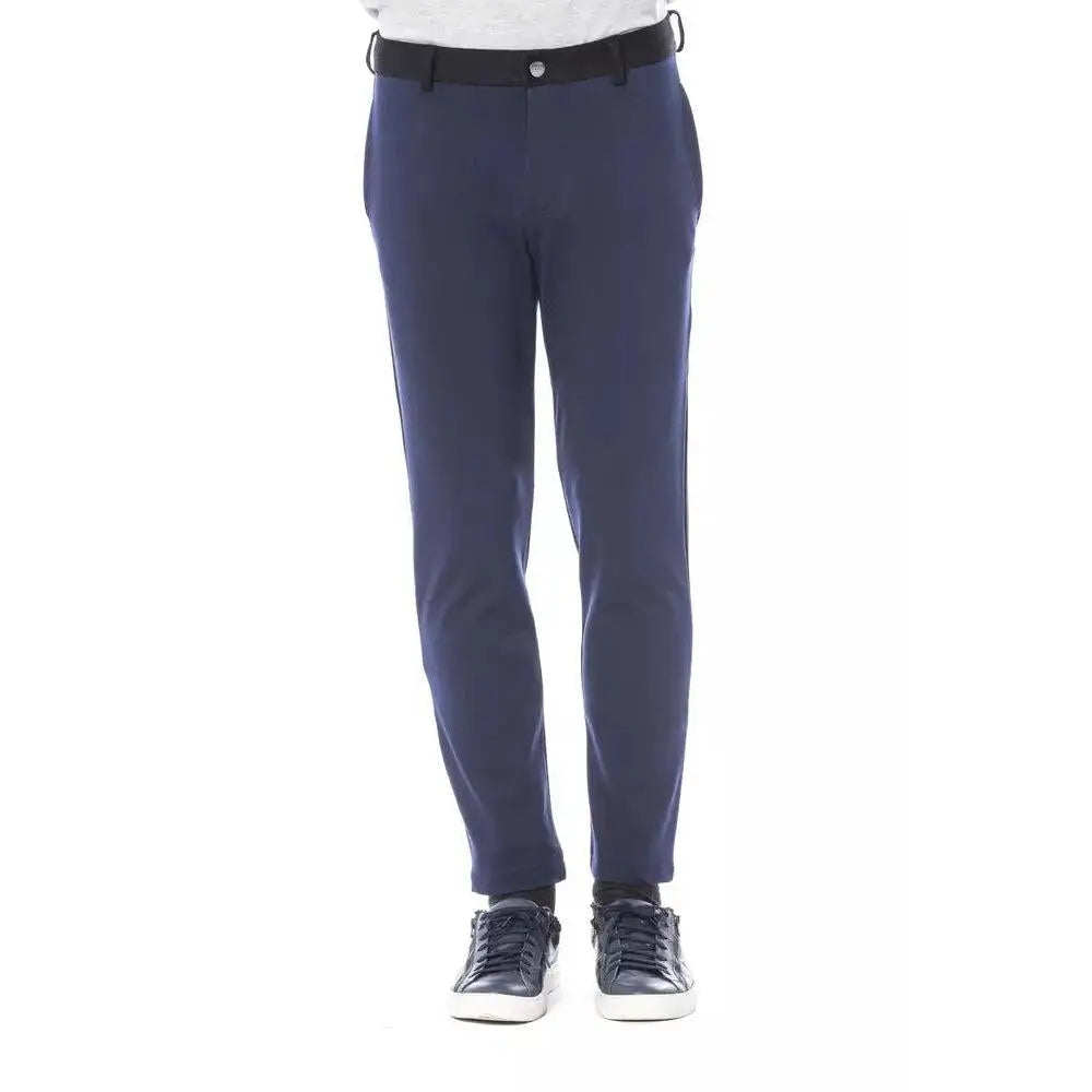 Verri Blue Viscose Men Pants