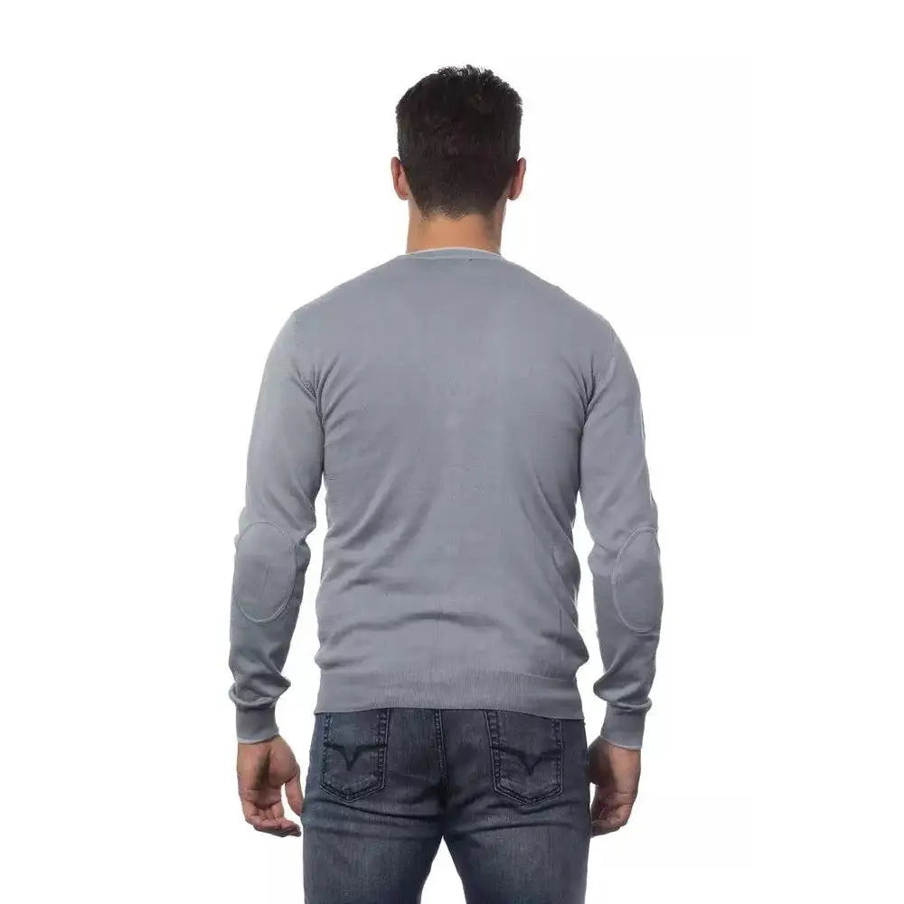 Verri Gray Cotton Men Cardigan