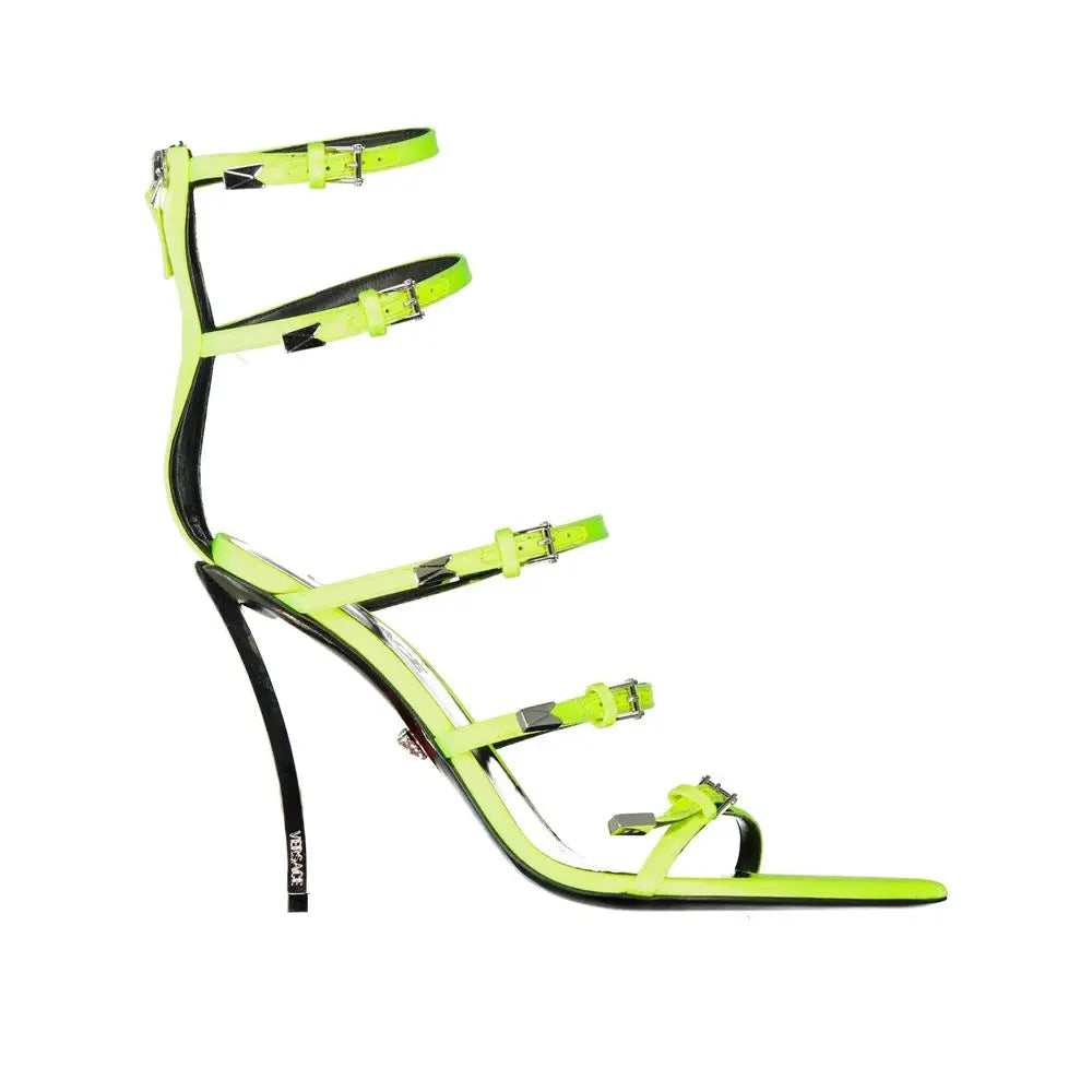 Versace Bicolor Silk Stiletto Heel Sandals - Højhælede sko
