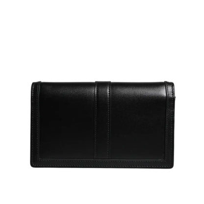 Versace Black Calfskin Leather Chain Strap Shoulder Crossbody Bag