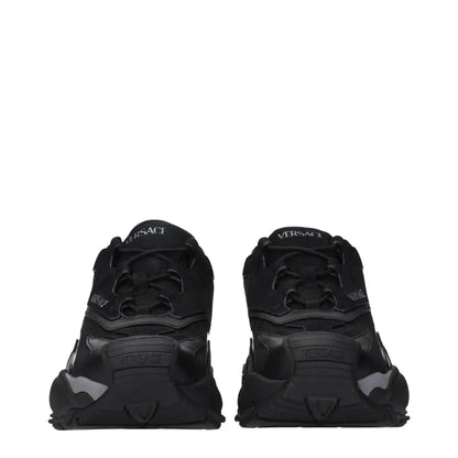 Versace Black Fabric Athletic Sneakers