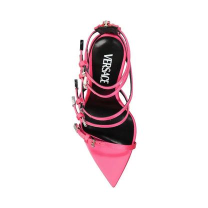 Versace Multicolor Silk Stiletto Heel Sandals - Højhælede sko