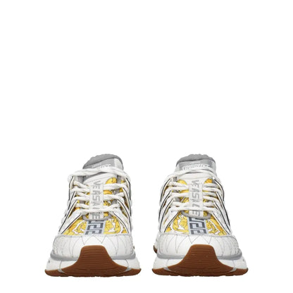 Versace White Fabric Athletic Sneakers