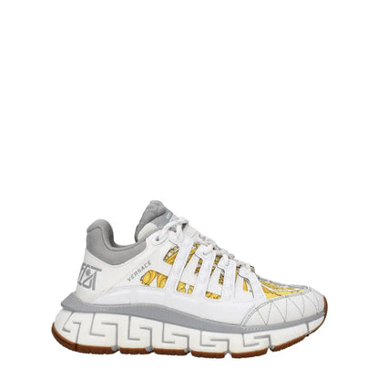 Versace White Fabric Athletic Sneakers