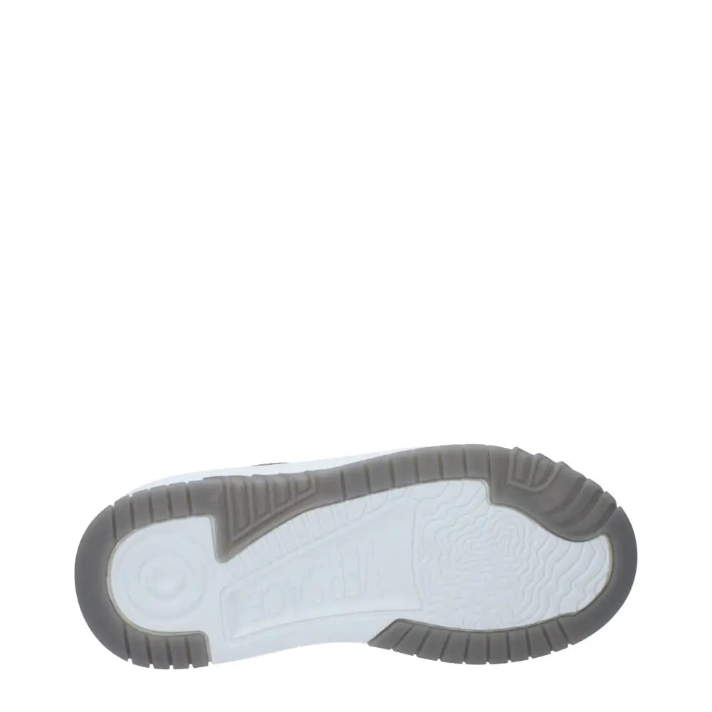 Versace white leather chunky sneakers with gray rubber sole
