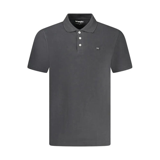 Wrangler Black Cotton Polo Shirt - Polo Shirts
