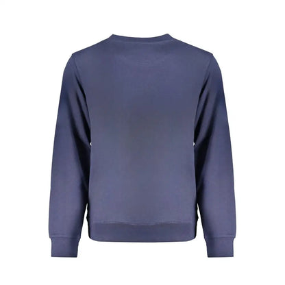 Wrangler Blue Cotton Sweater i marineblå med blødt stof og ribkante – spar 30-70% på mode