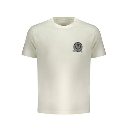 Wrangler white cotton t-shirt med subtil broderet logo på venstre bryst