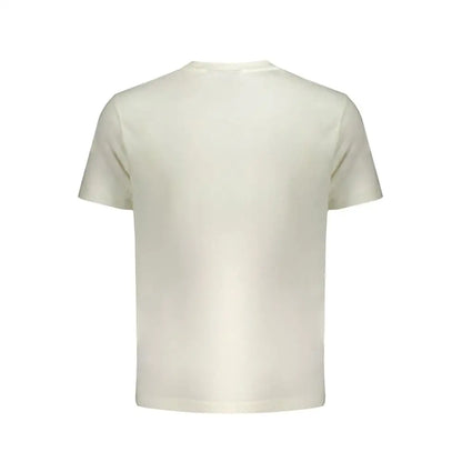 Wrangler white cotton t-shirt i cremfarvet bomuld med rund hals